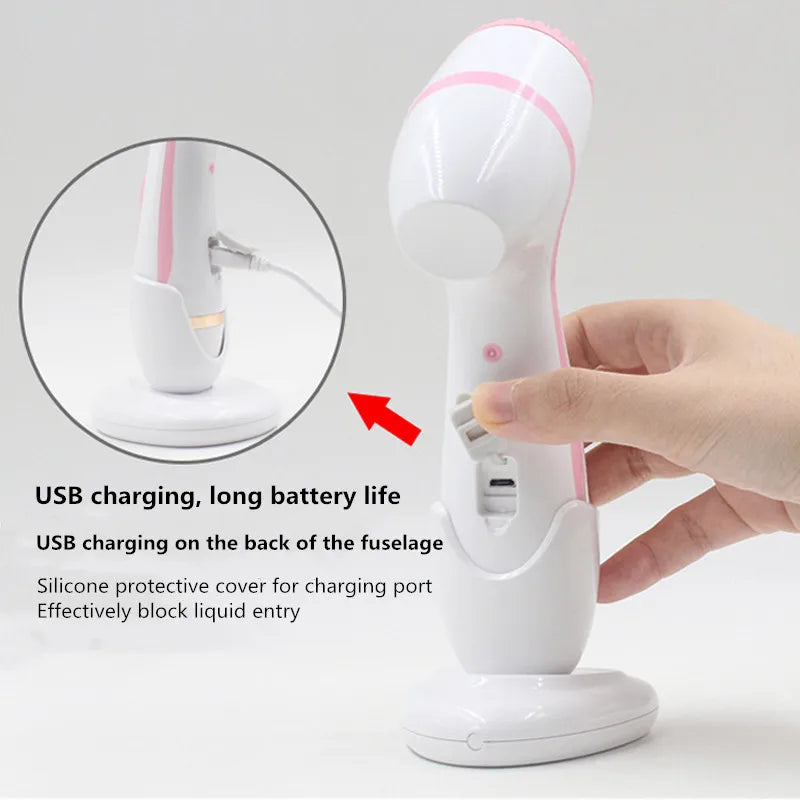 New Sonic Facial Cleansing Brush – Rotating Galvanic Spa System for Deep Cleaning & Blackhead Removal