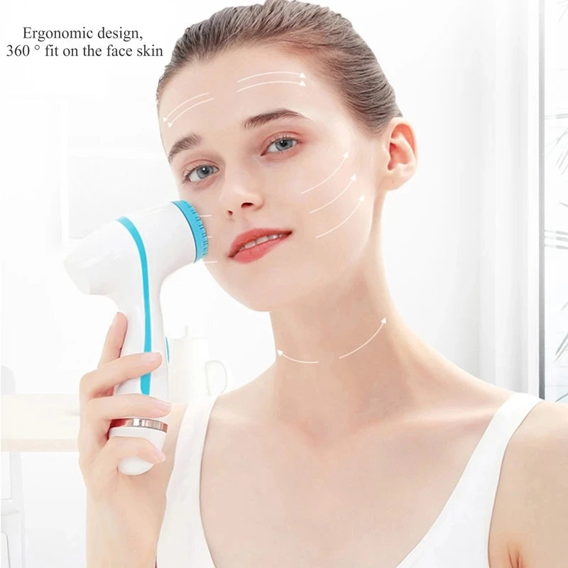 New Sonic Facial Cleansing Brush – Rotating Galvanic Spa System for Deep Cleaning & Blackhead Removal