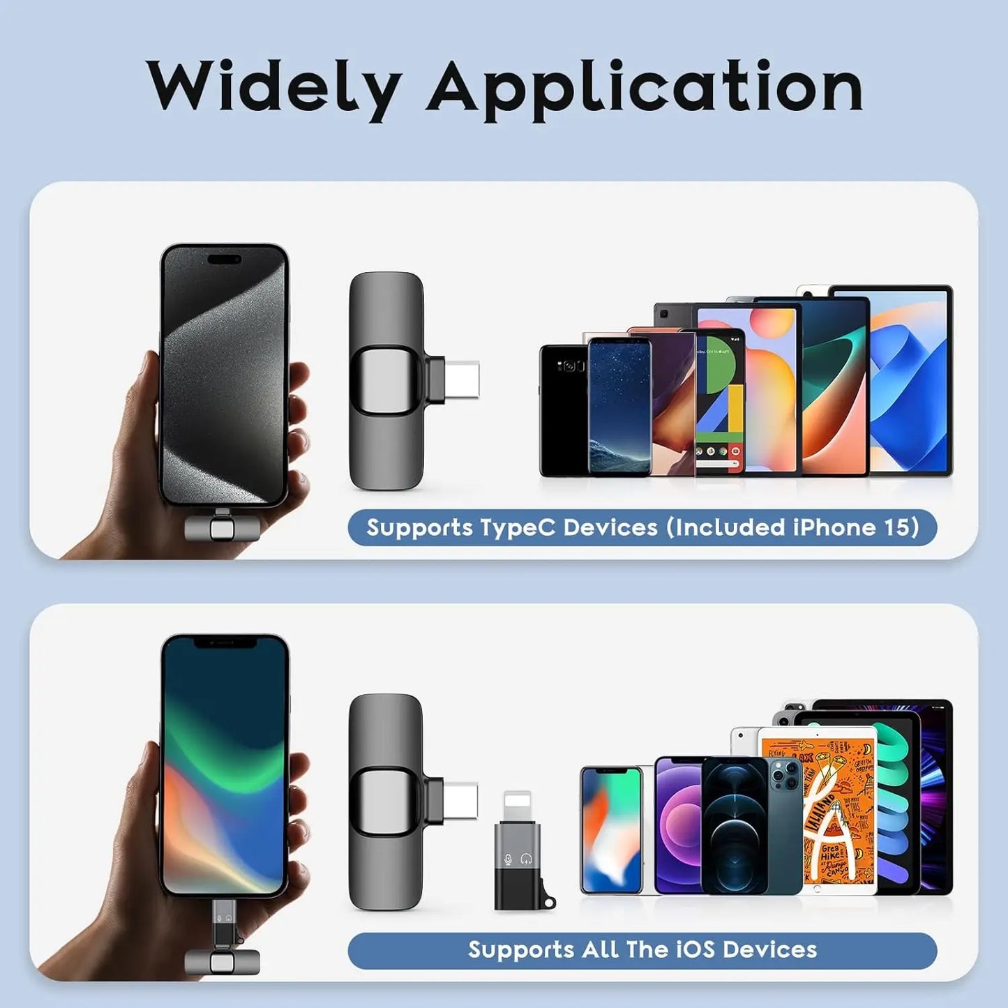 Wireless Lavalier Microphone – Professional Lapel Mic for iPhone & Android, Ideal for Vlog, Podcast, Interview & YouTube Recording
