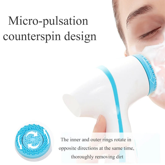New Sonic Facial Cleansing Brush – Rotating Galvanic Spa System for Deep Cleaning & Blackhead Removal