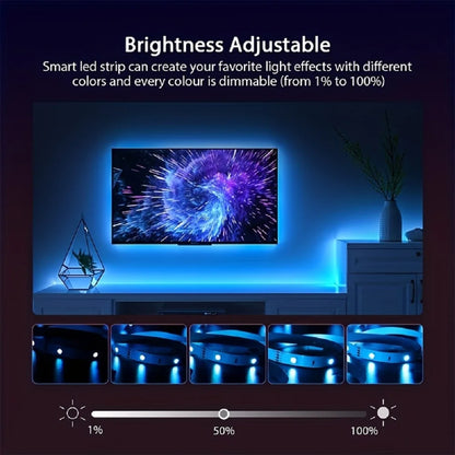 LED RGB Strip Light 5V USB – 24-Key Remote, Color & Brightness Control, Holiday Decoration