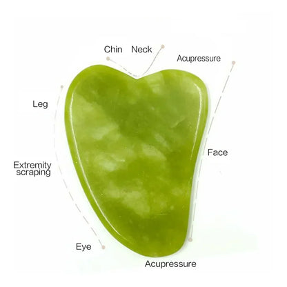 Natural Jade Roller &amp; Gua Sha Set – Stone Facial, Neck &amp; Body Massager, Acupoint &amp; Eye Care, Spa Lifting Massage Tool
