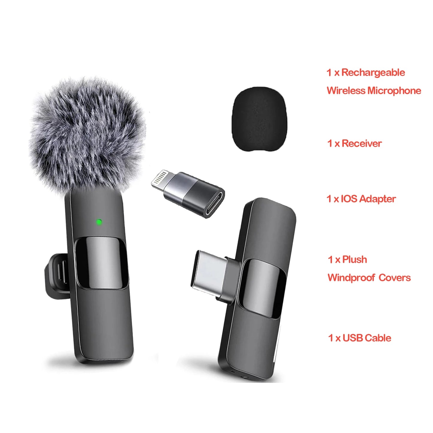 Wireless Lavalier Microphone – Professional Lapel Mic for iPhone &amp; Android, Ideal for Vlog, Podcast, Interview &amp; YouTube Recording