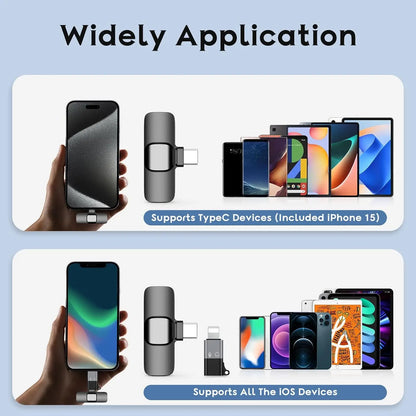 Wireless Lavalier Microphone – Professional Lapel Mic for iPhone &amp; Android, Ideal for Vlog, Podcast, Interview &amp; YouTube Recording