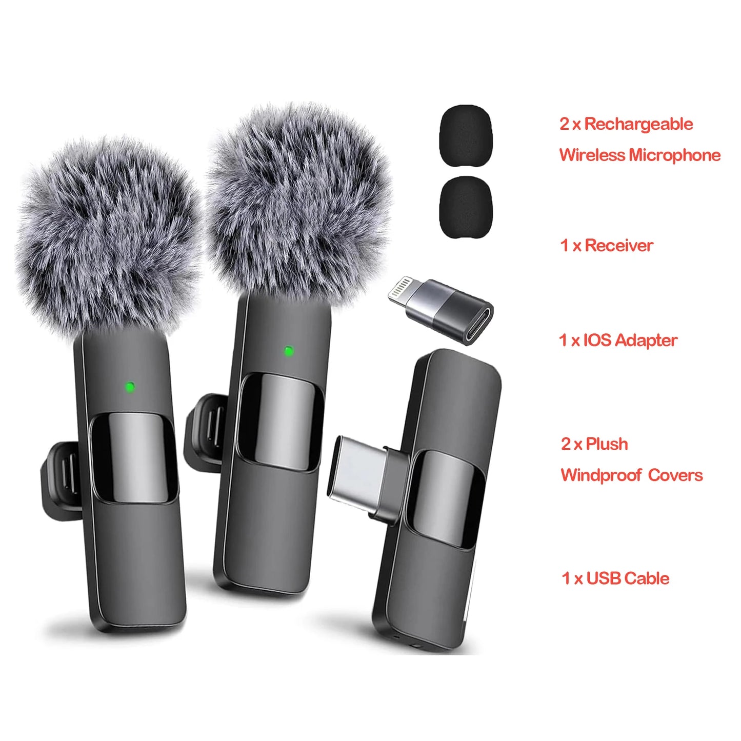 Wireless Lavalier Microphone – Professional Lapel Mic for iPhone &amp; Android, Ideal for Vlog, Podcast, Interview &amp; YouTube Recording